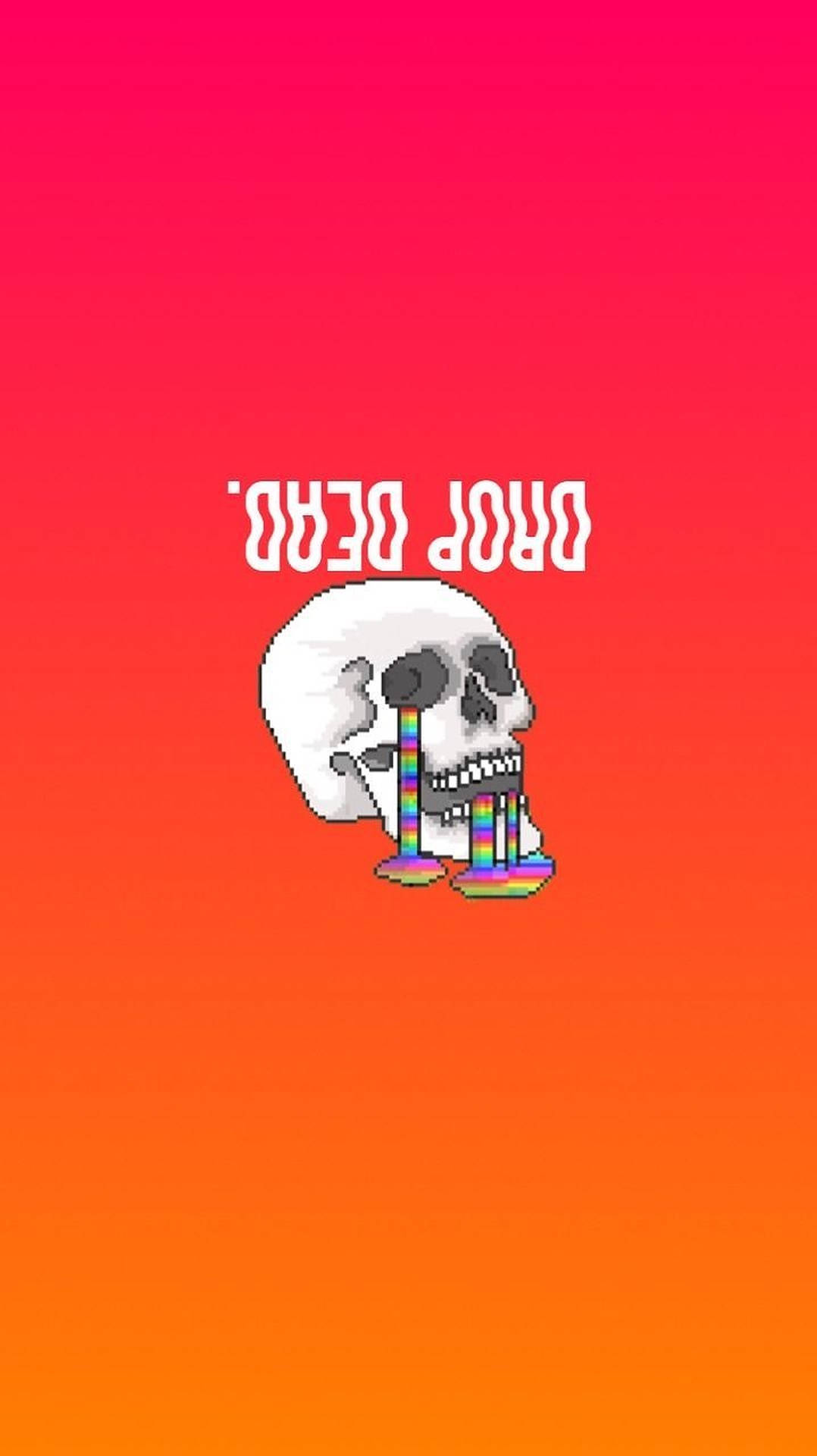 Skull estetiese woorde muurpapier