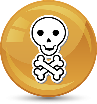 Skulland Crossbones Embleem Muurpapier