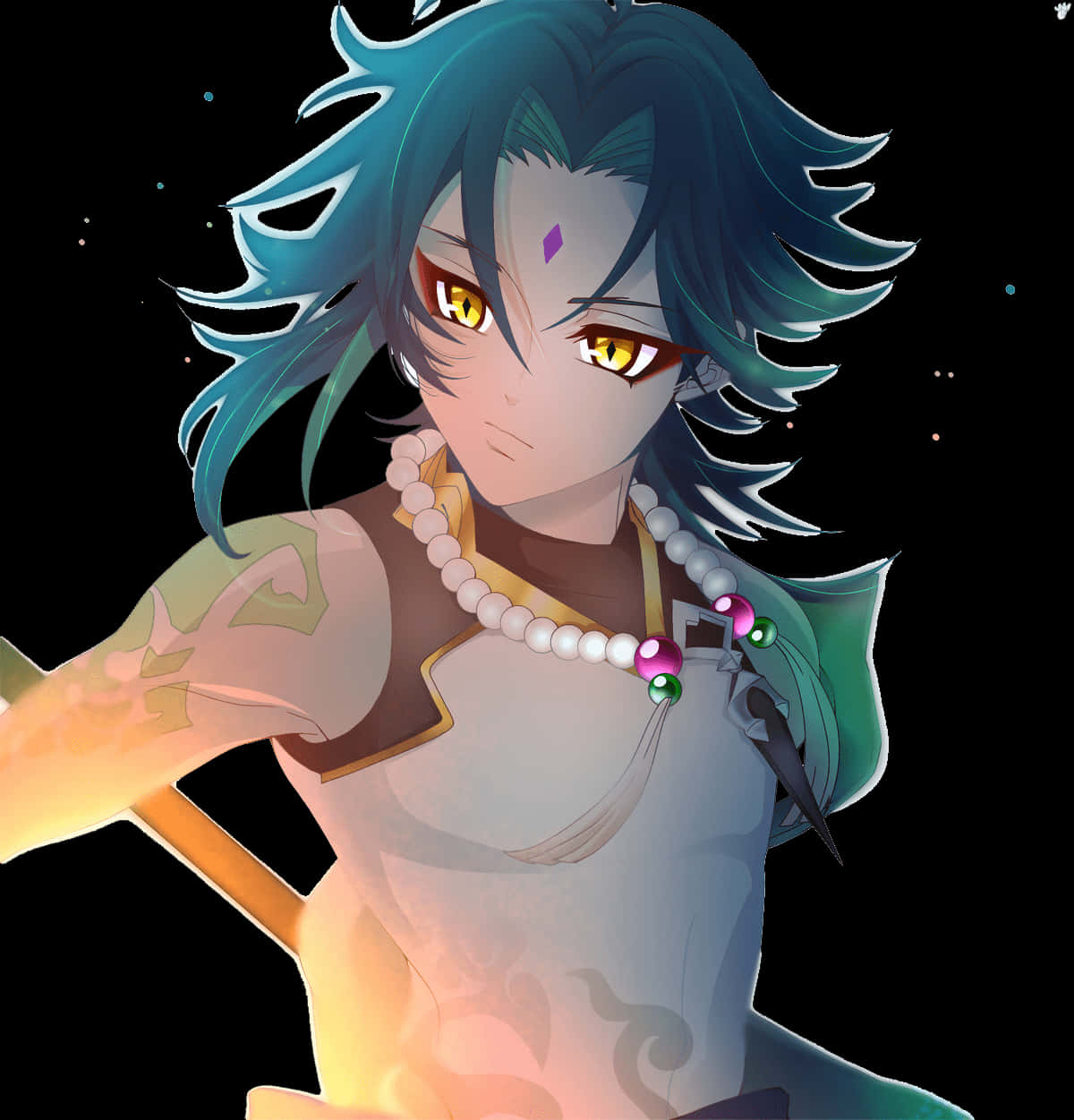 Skynende Xiao PFP Muurpapier