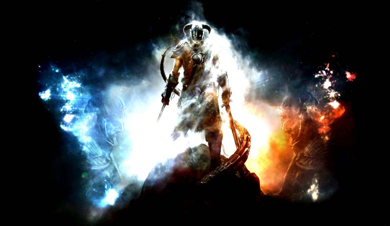 Skyrim Spel op Chromebook Skerm Muurpapier