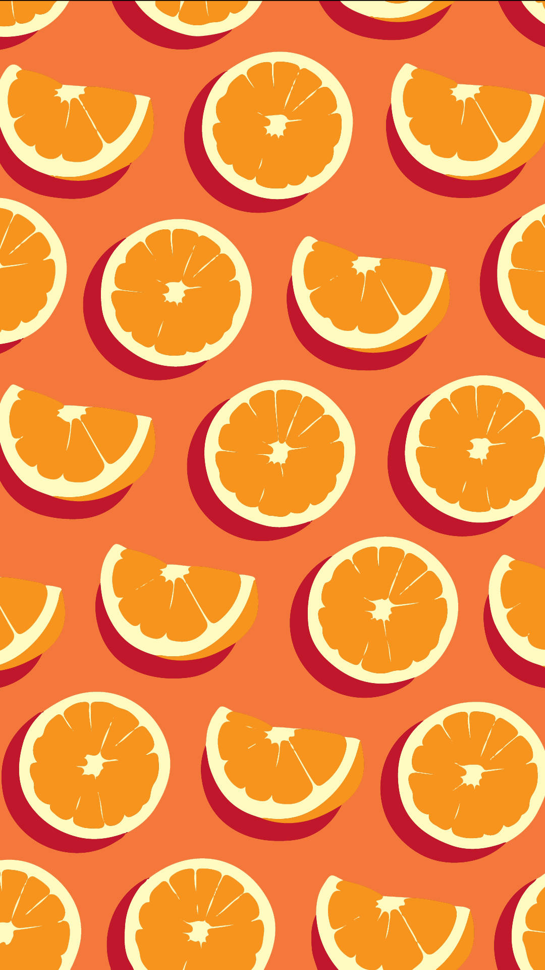 Skywe van Oranje Foon Muurpapier