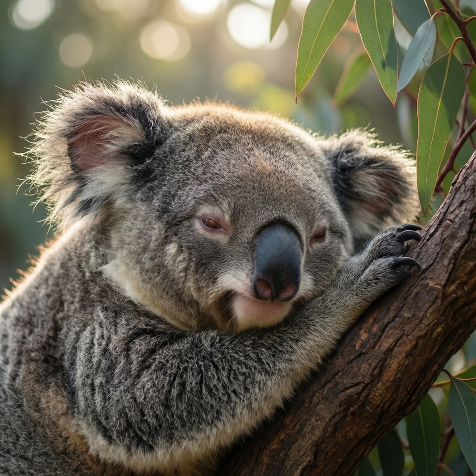 Slaap Koala Oggend Muurpapier