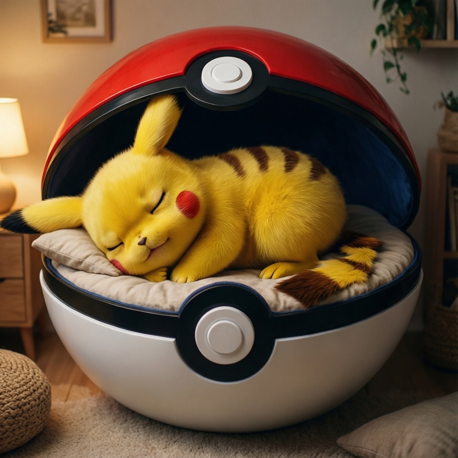 Slaapende Pikachu Muurpapier