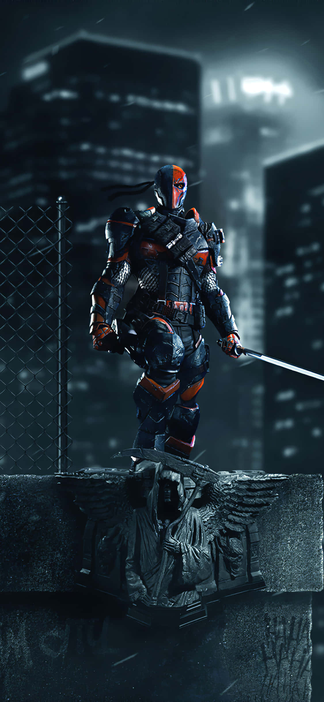 Slade Wilson, a.k.a. Deathstroke, die Terminator Muurpapier