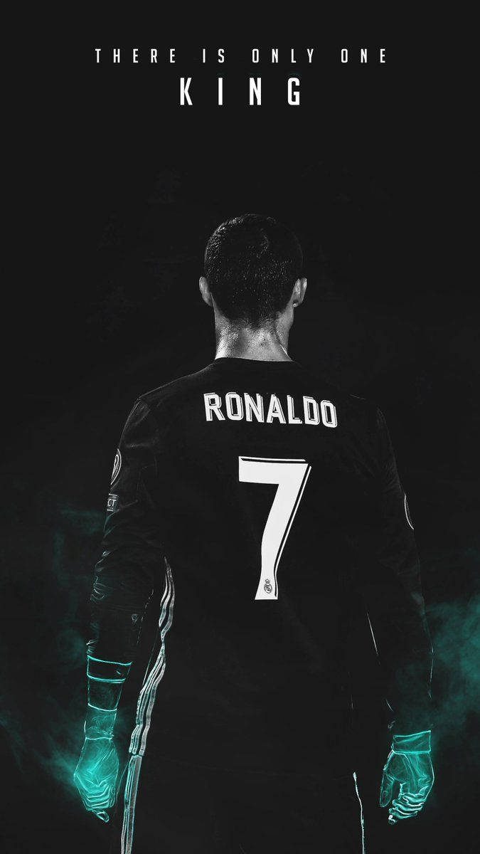 Slegs Een Koning Cristiano Ronaldo iPhone Muurpapier