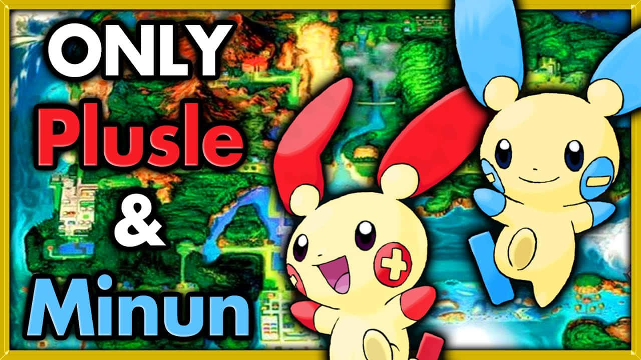 Slegs Plusle en Minun Muurpapier