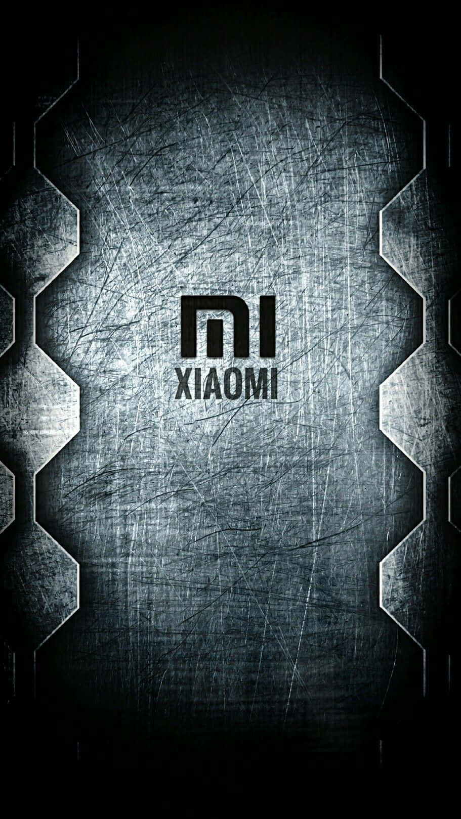 Slimme Xiaomi-slimfoon op 'n abstrakte agtergrond Muurpapier