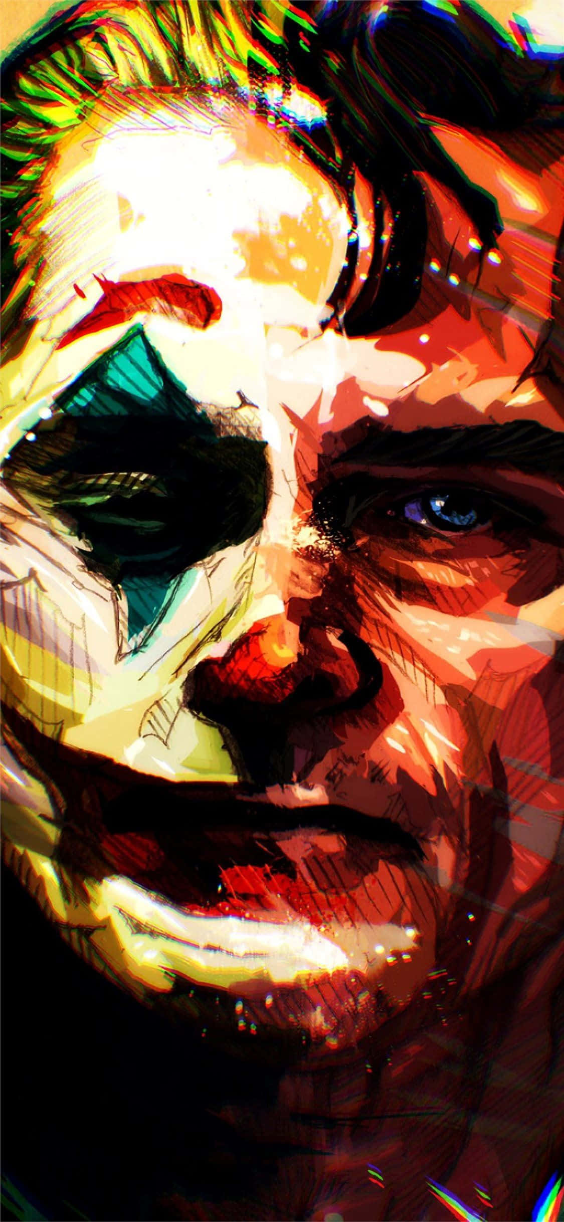 Sluit aan by die Waansin met hierdie Dapper & Lewendige Joker-plakkaat Muurpapier
