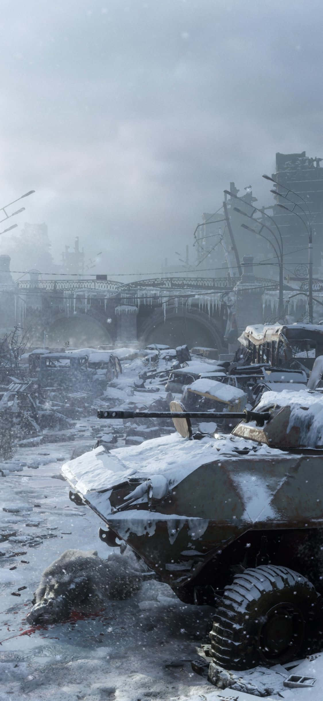 Sluit aan by die Avontuur met Metro Exodus op iPhone X. Muurpapier