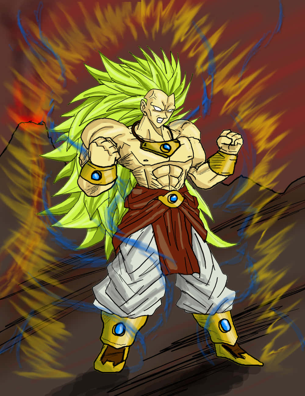 Sluit aan by die Epiese Stryd Tussen Goku en Broly in Dragon Ball Super! Muurpapier