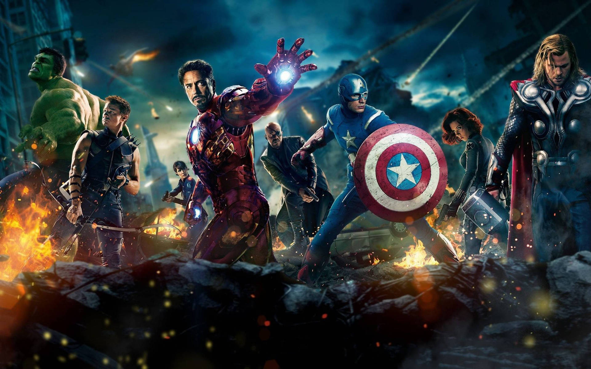 Marvel-superhelde Hulk, Thor, Captain America, Iron Man en andere.