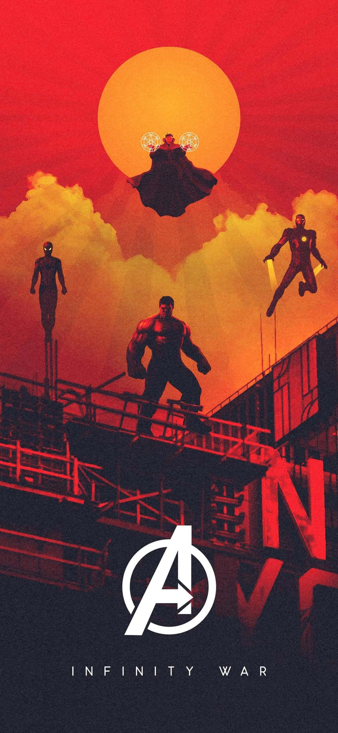 Sluit aan by die stryd en tree in die wêreld van Marvel's Avengers met iPhone Xs. Muurpapier