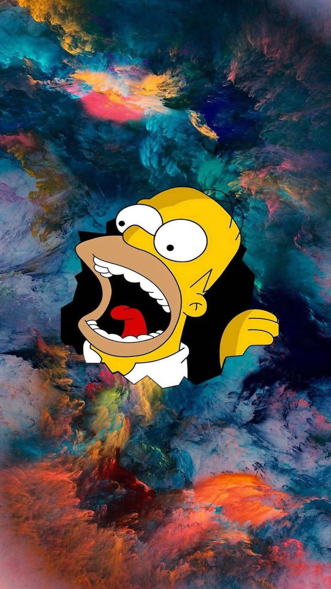 Snaaks Aestetiese Homer Swartgat Muurpapier