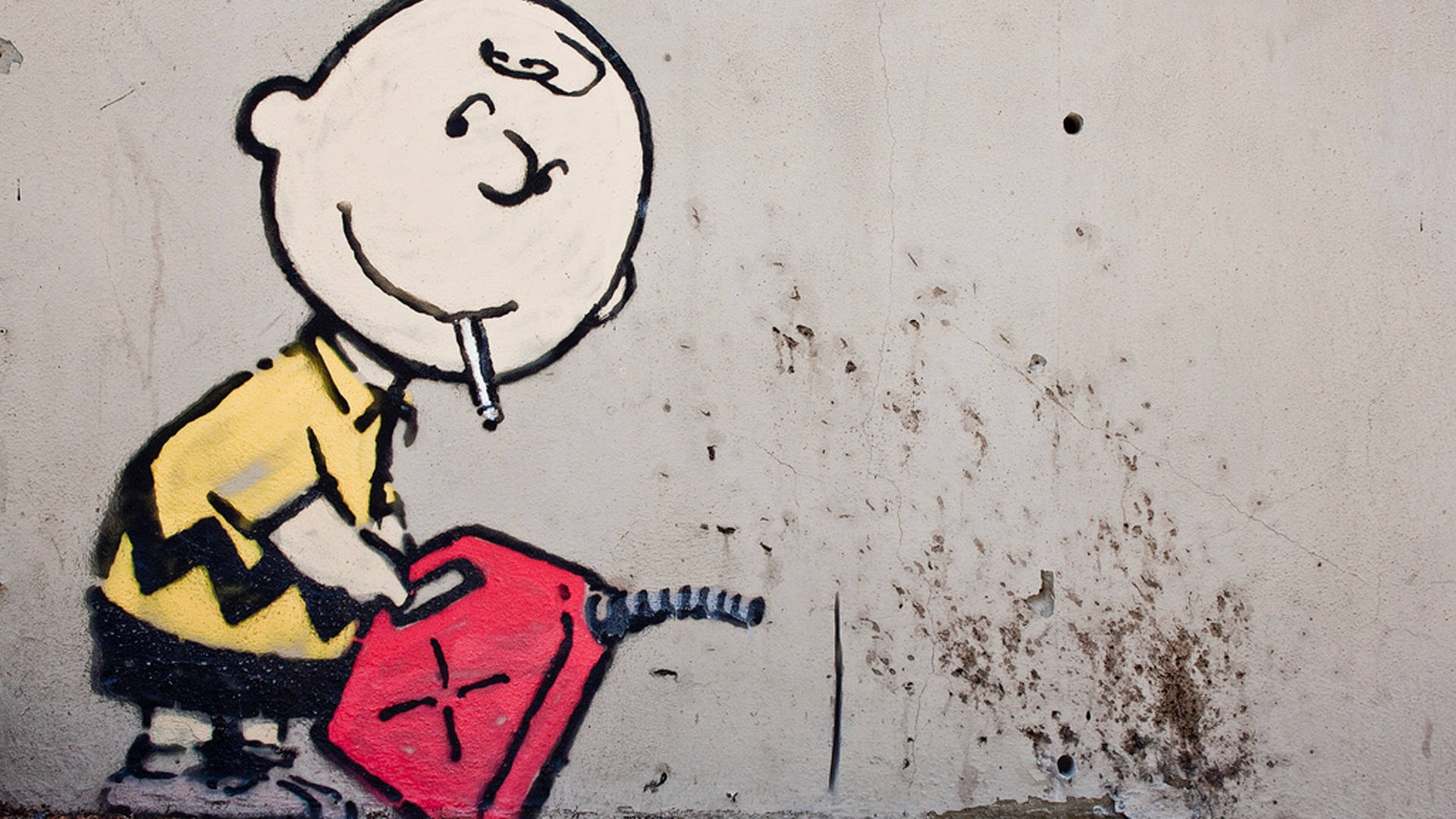 Snaaks Anime Charlie Brown Muurpapier