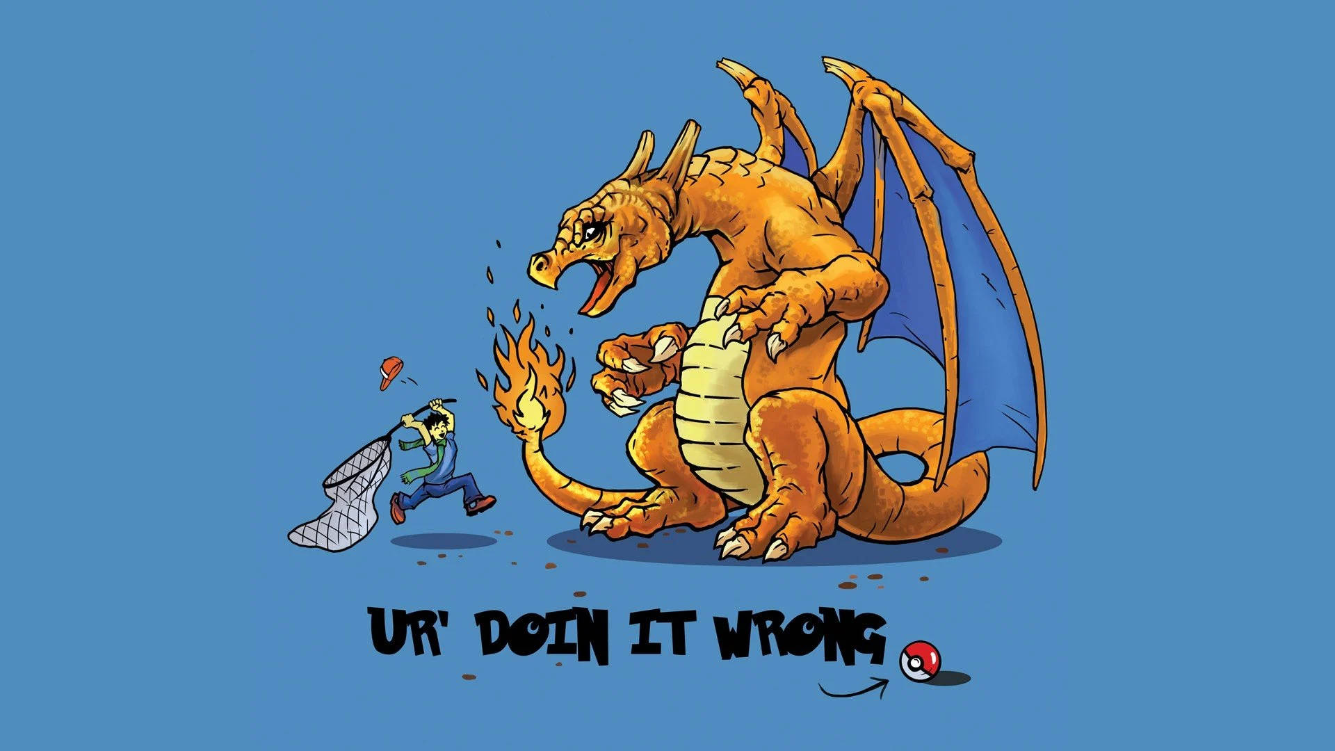 Snaaks Anime Pokemon Vang Charizard Muurpapier
