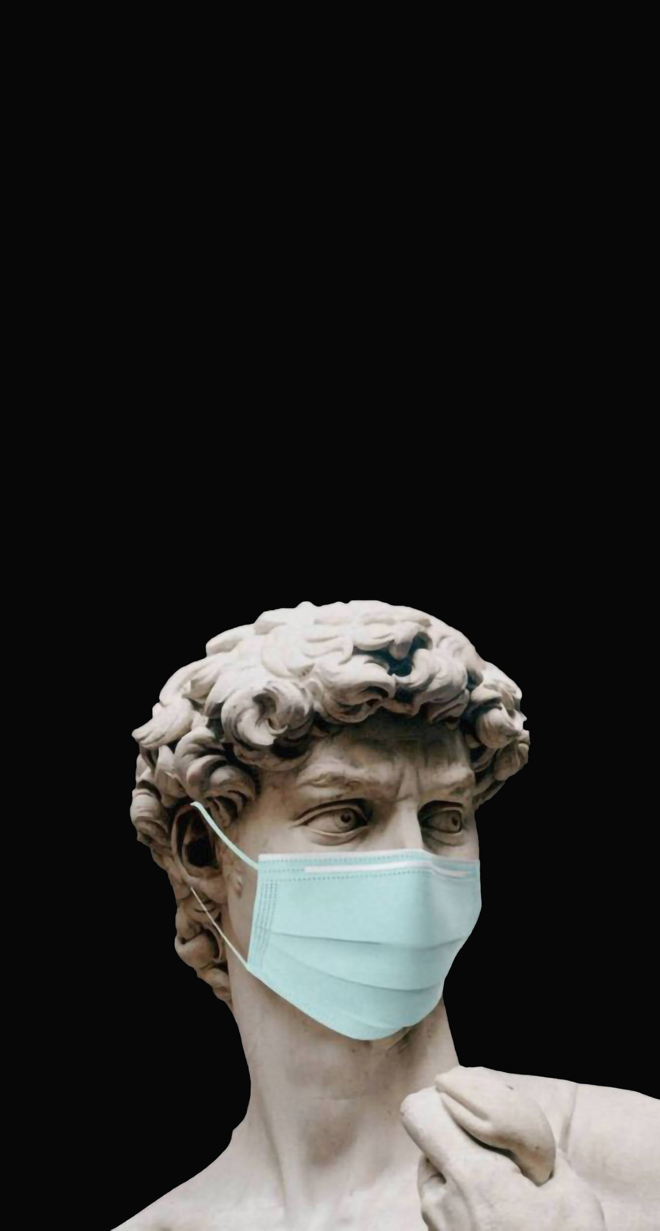 Snaaks Estetiese Griekse Standbeeld Masker Muurpapier