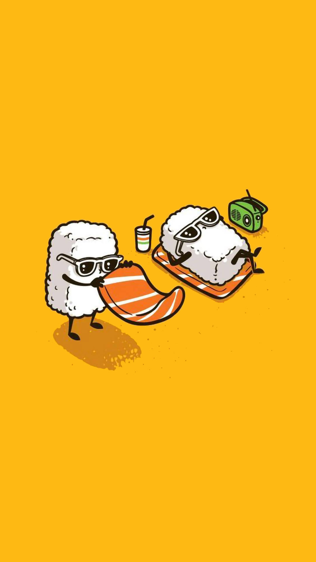 Snaaks Estetiese Sushi Rus Muurpapier