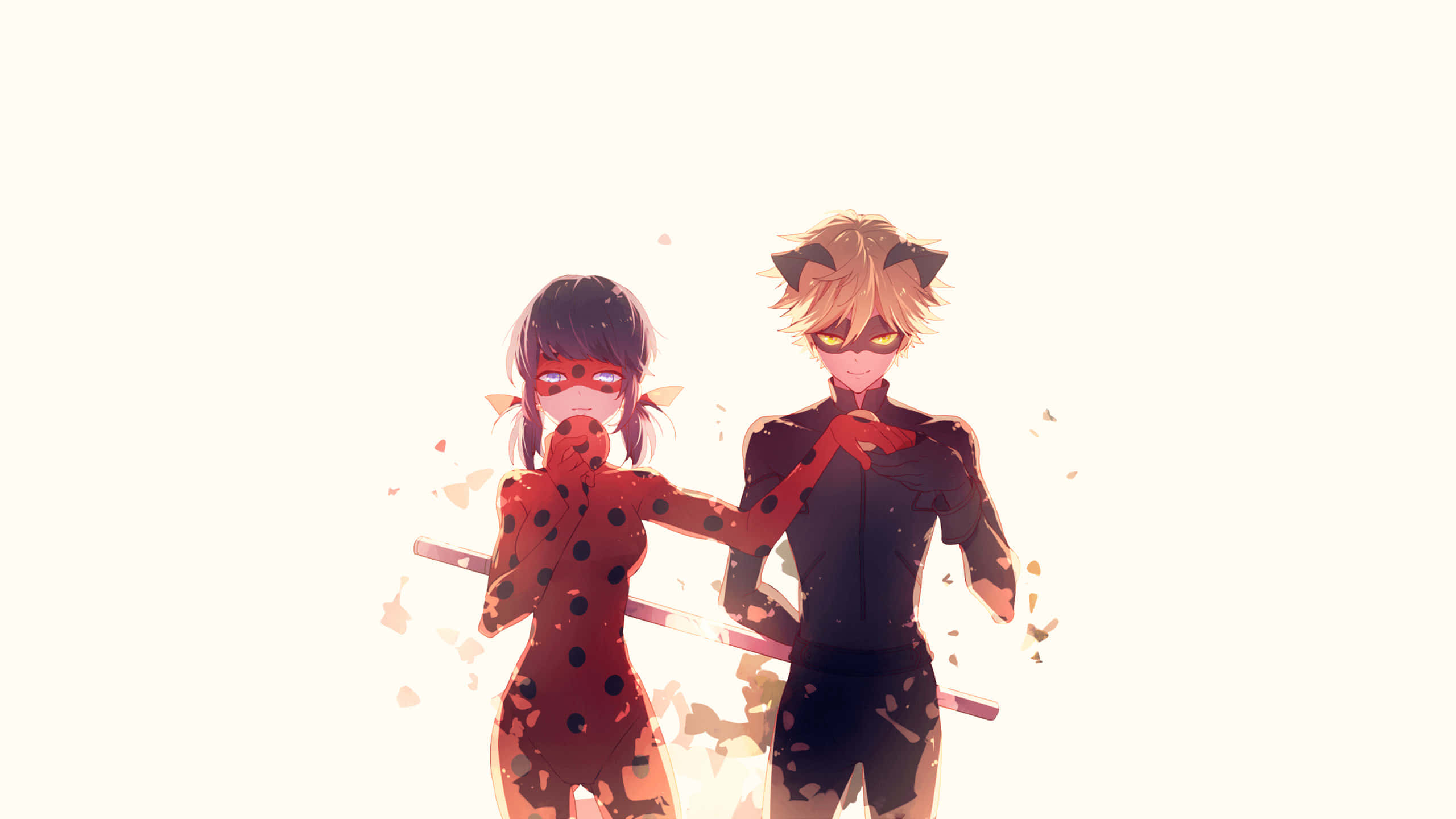 Snaaks Miraculous Ladybug Cat Noir Anime Estetiese Prent Muurpapier