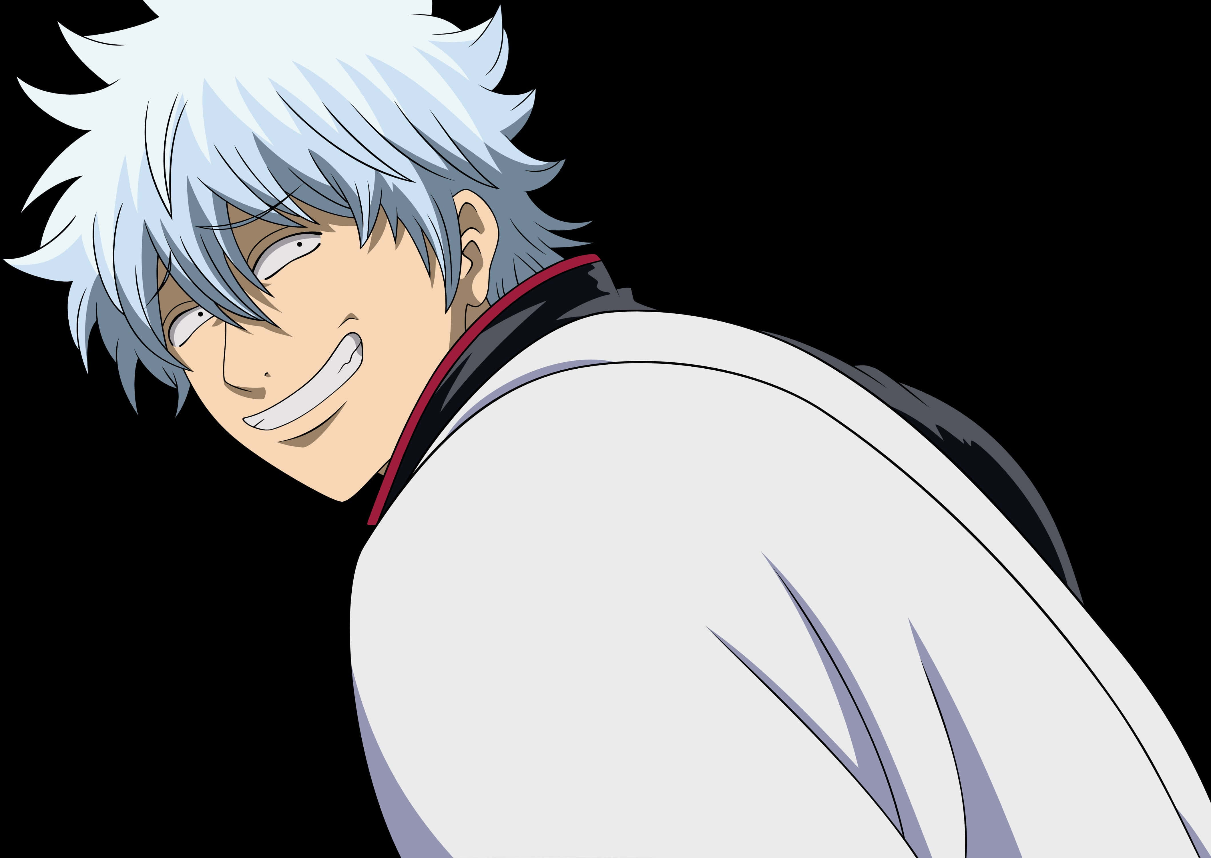 Snaakse Anime Profielfoto Gintoki Sakata Muurpapier