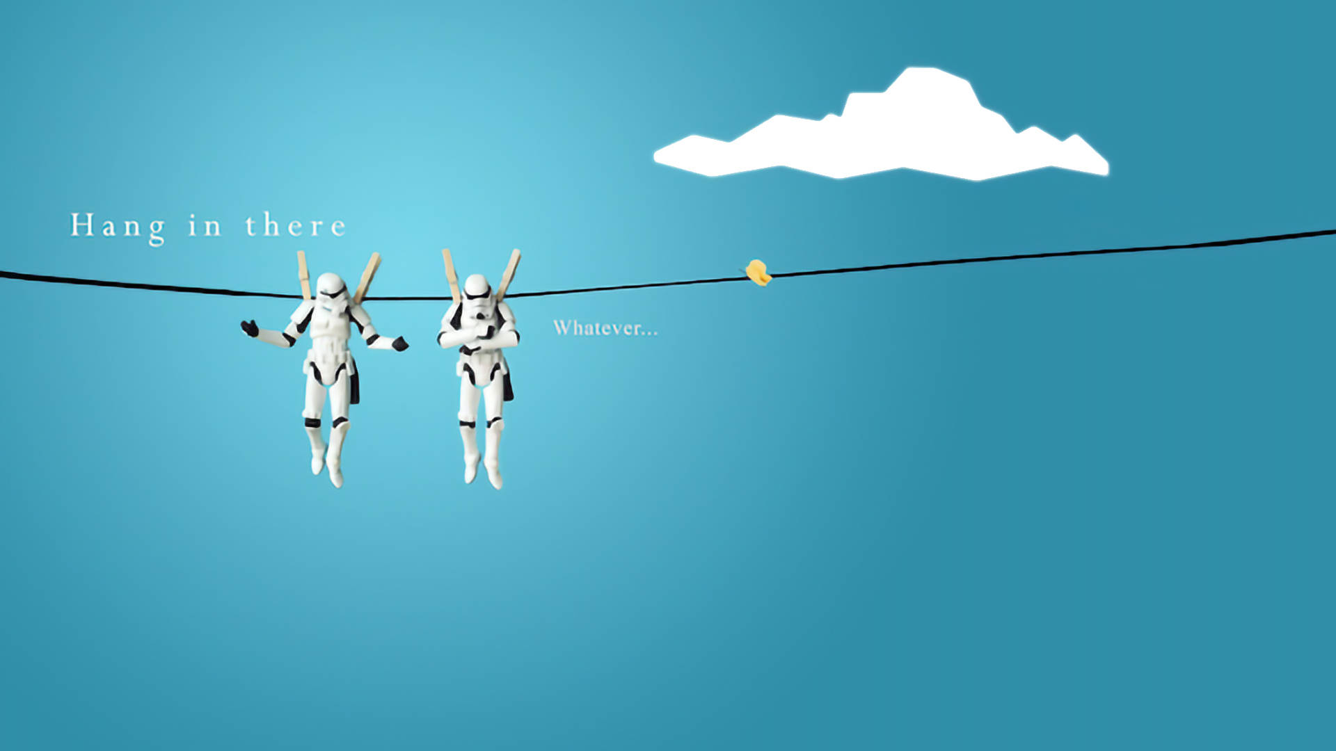 Snaakse Estetiese Hangende Stormtroopers Muurpapier
