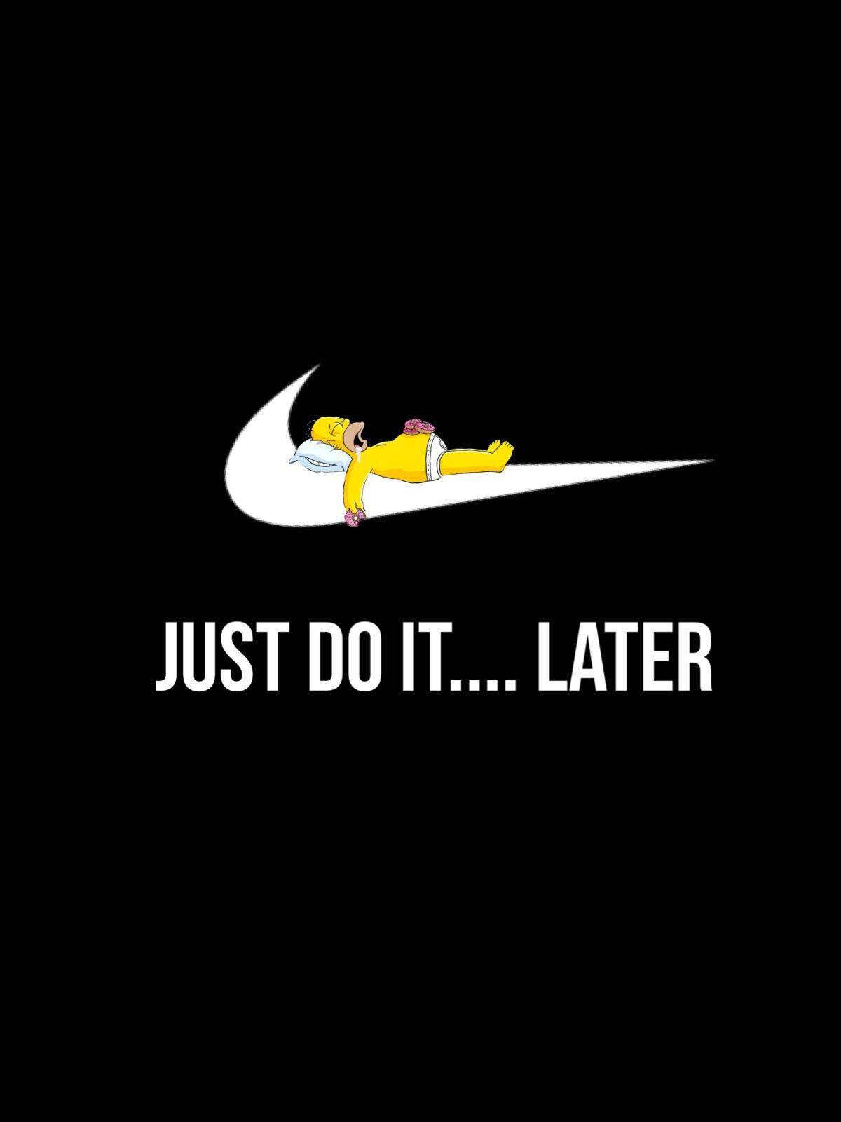 Snaakse Homer Nike Estetika Muurpapier
