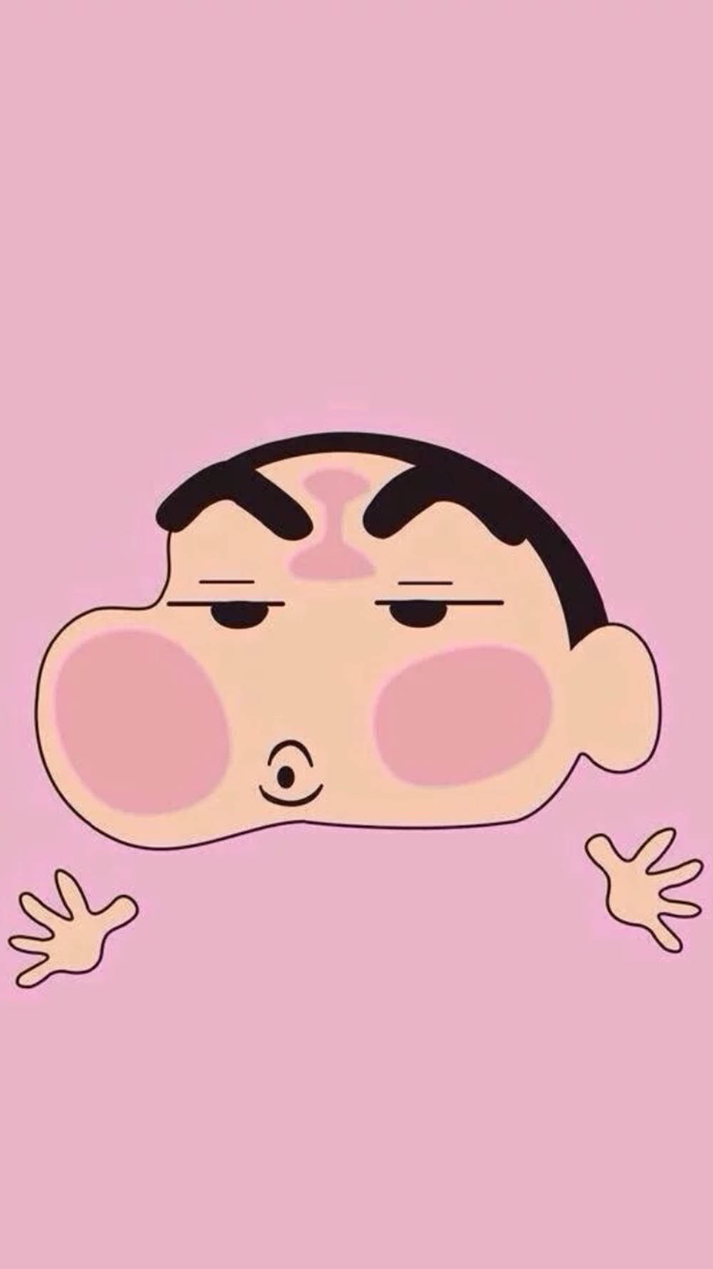 Snaakse Manga Karakter Shin Chan iPhone Muurpapier