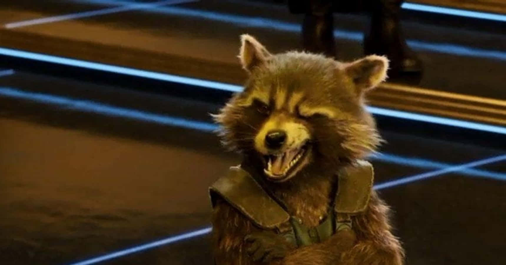 Snaakse Marvel Kwaai Rocket Raccoon Guardians Of The Galaxy Prent Muurpapier