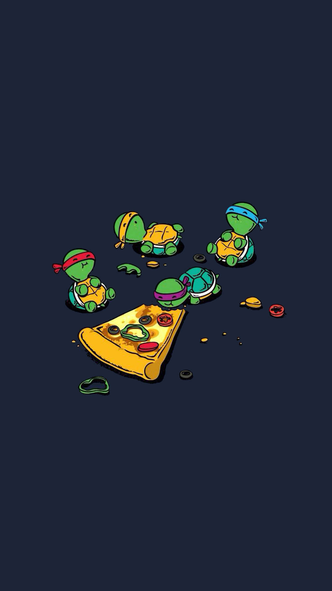 Snaakse Ninja Turtles Estetika Muurpapier