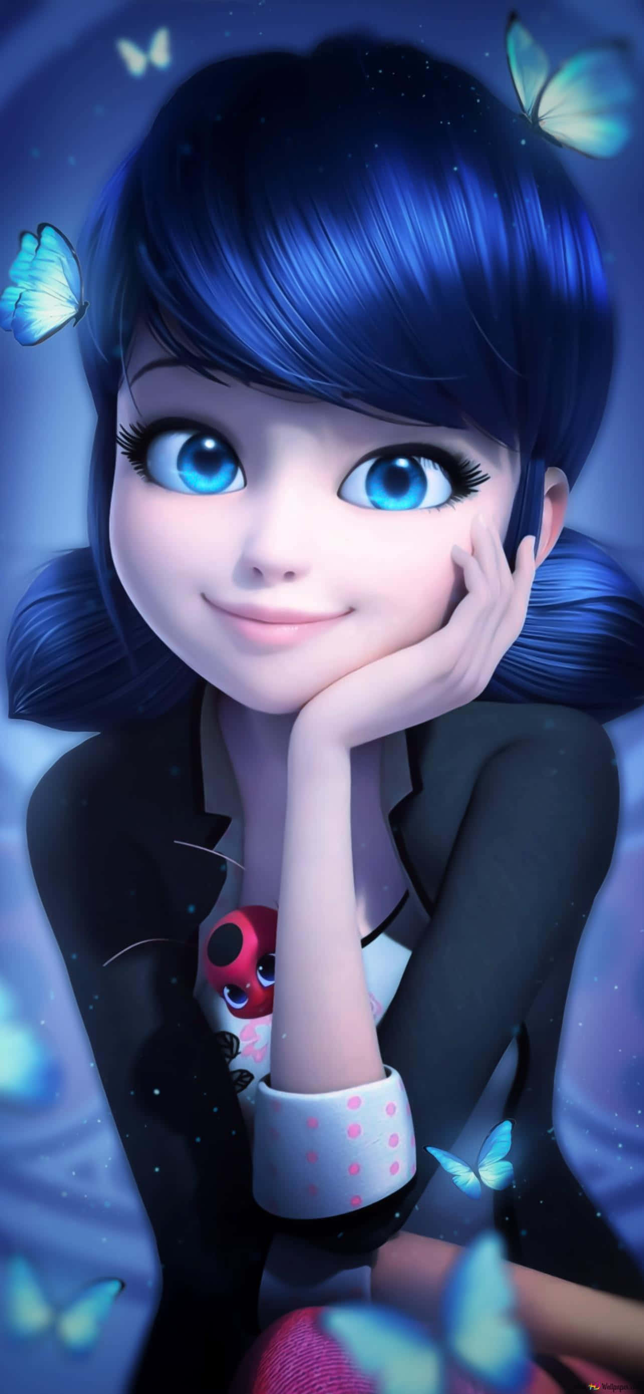 Snaaksige Miraculous Ladybug Prent Muurpapier