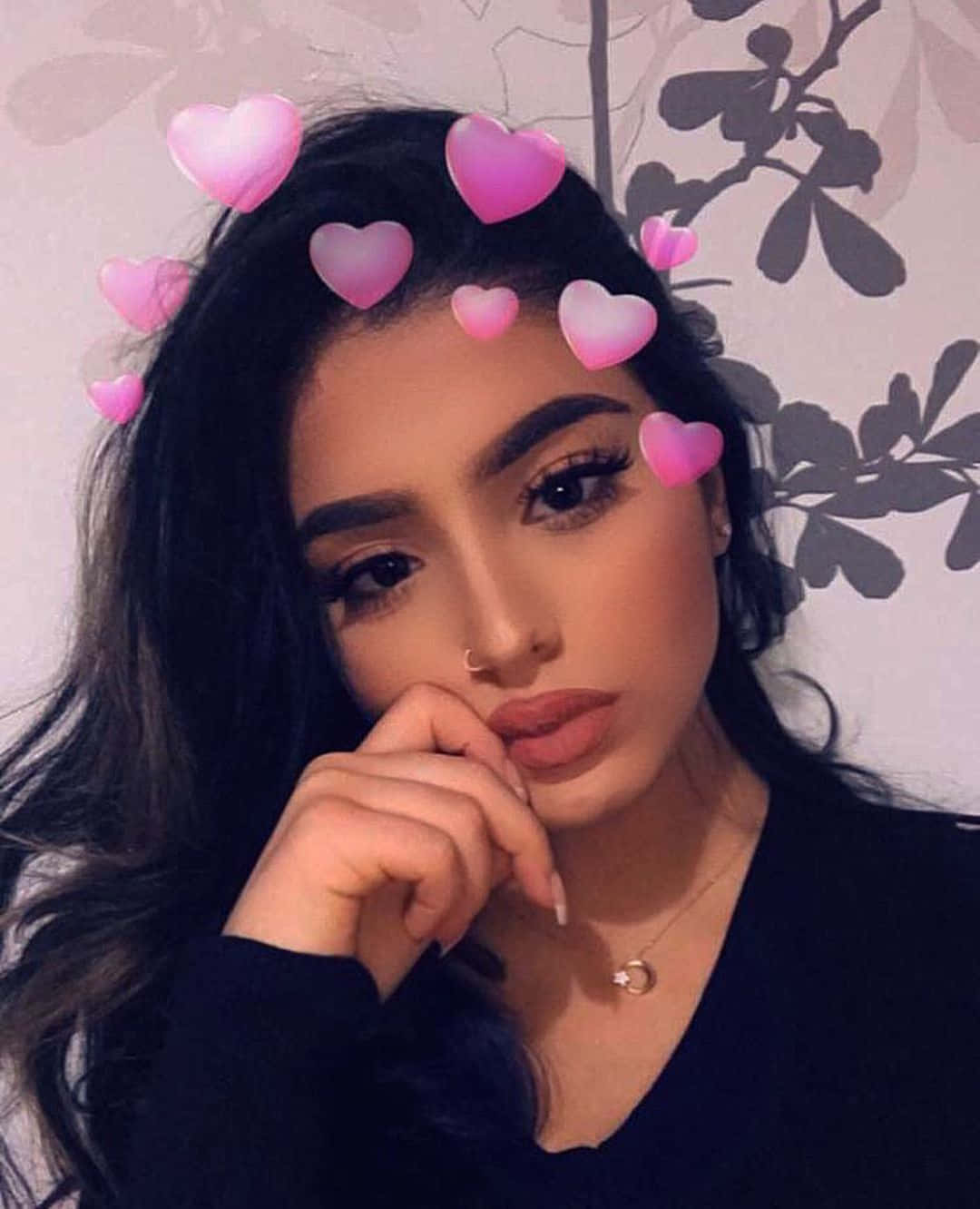 Snapchat Foto van Swart Vrou Muurpapier