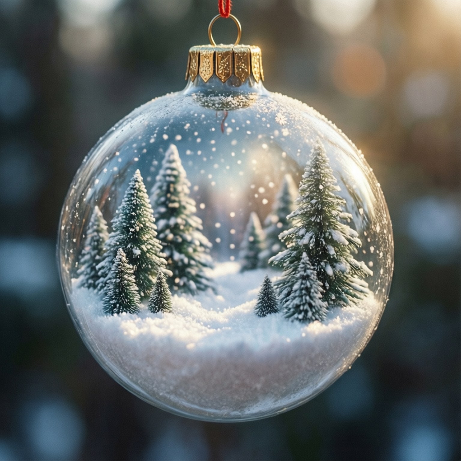Sneeu Bal Ornament Muurpapier