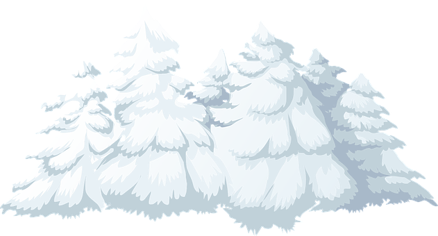 Sneeuagtige Dennebome Vektorillustrasie Muurpapier
