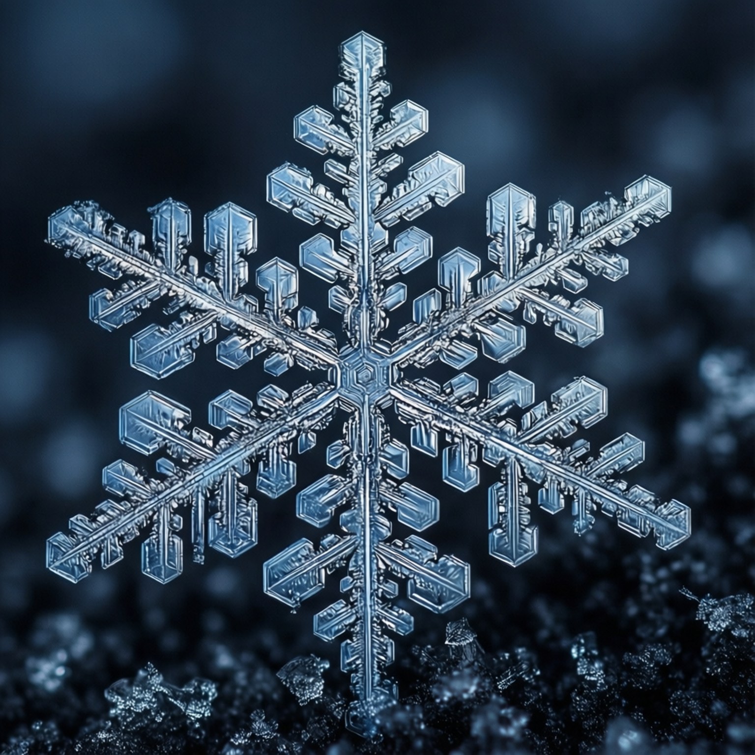 Sneeuvlok Makro Detail Muurpapier