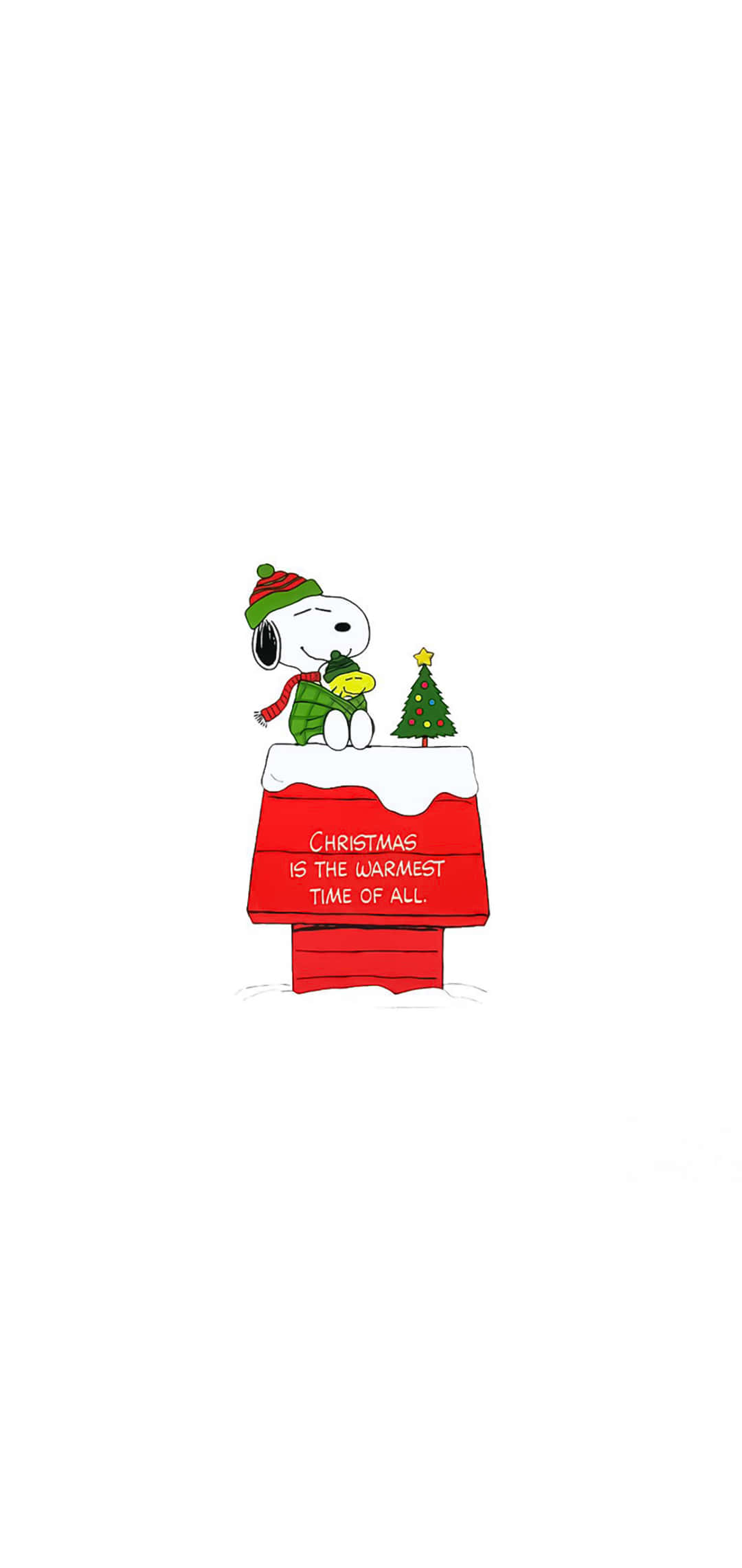 Snoopy Peanuts Kersfees-plakker Muurpapier