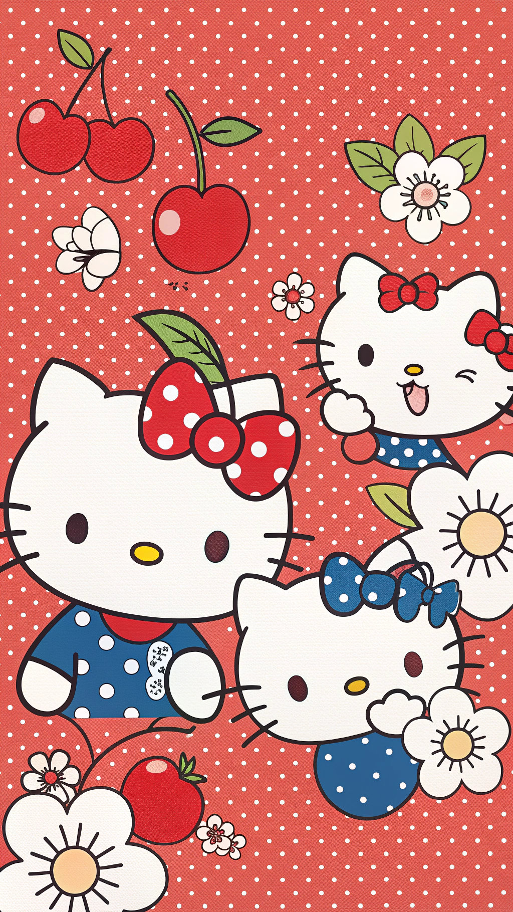 Soet Hello Kitty Pret Muurpapier