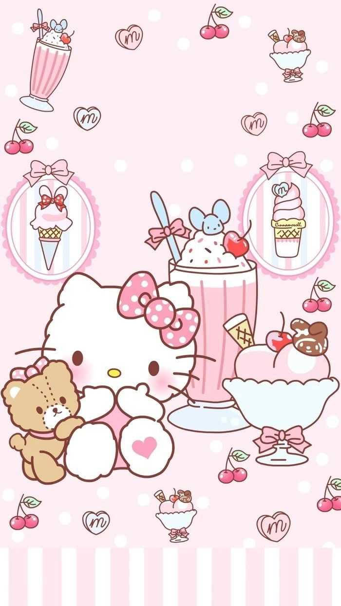 Soet Suiker Hello Kitty Esteties Muurpapier