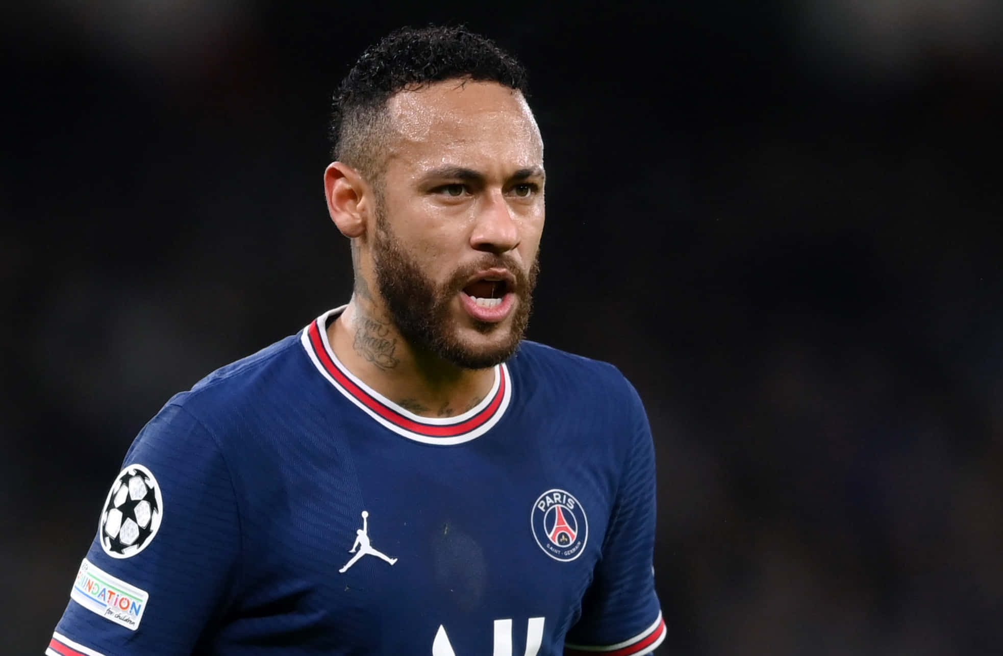 Sokker-superster Neymar lei die aanval Muurpapier