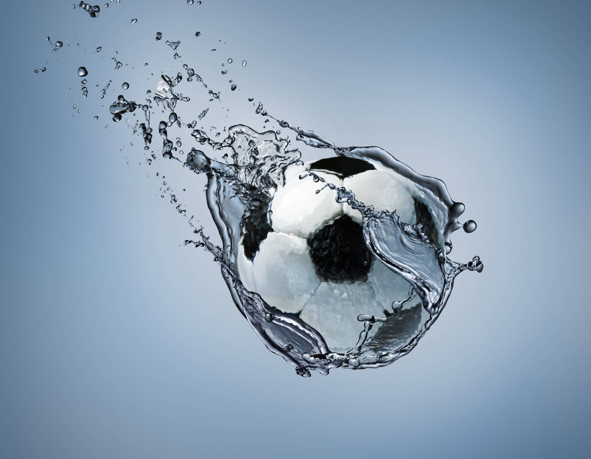 Sokker voetbal onderwater grys lessenaaragtergrond. — Sokker GIF Muurpapier