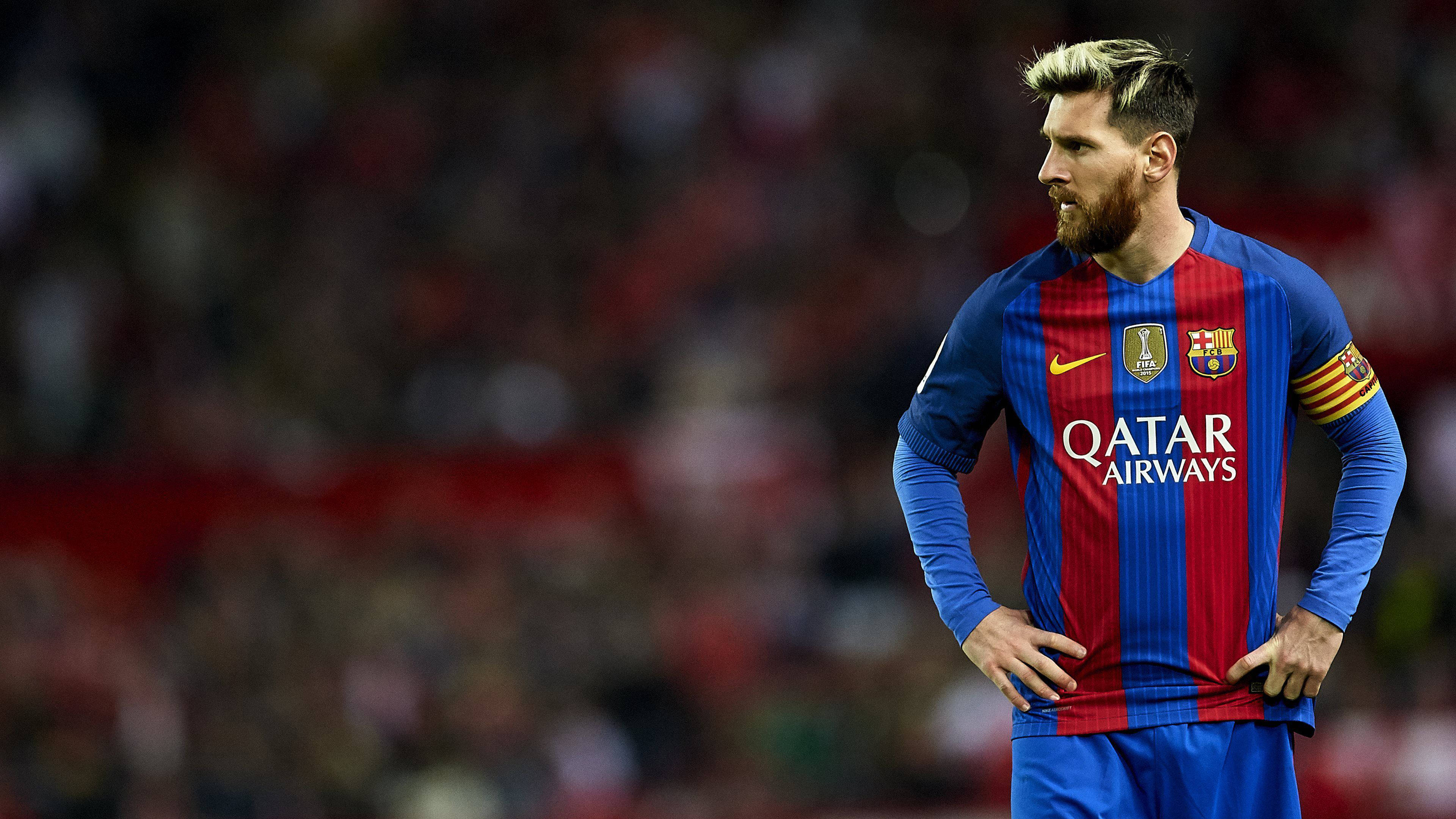 Sokkerspelers HD Messi Kaptein Muurpapier