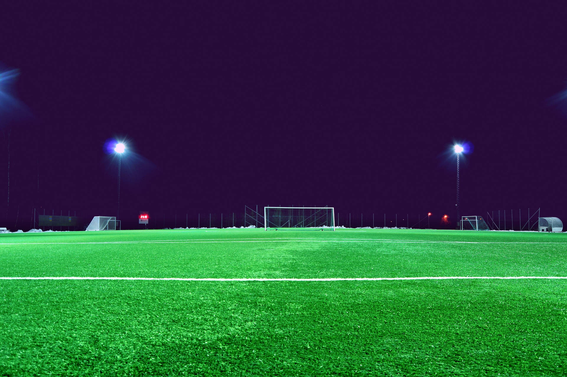 Sokkerstadion snags met donker lug muurpapier. — Sokker GIF Muurpapier