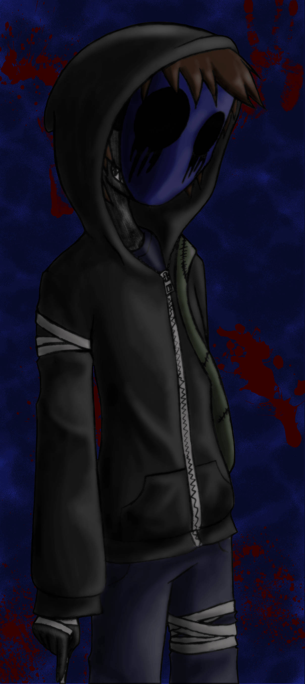 Somber Ooglose Jack Digitale Kuns Muurpapier