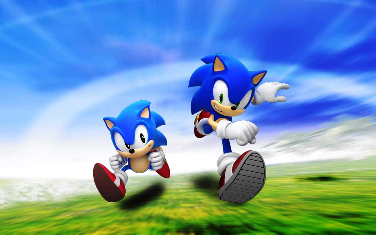Sonic-agtergrond Muurpapier