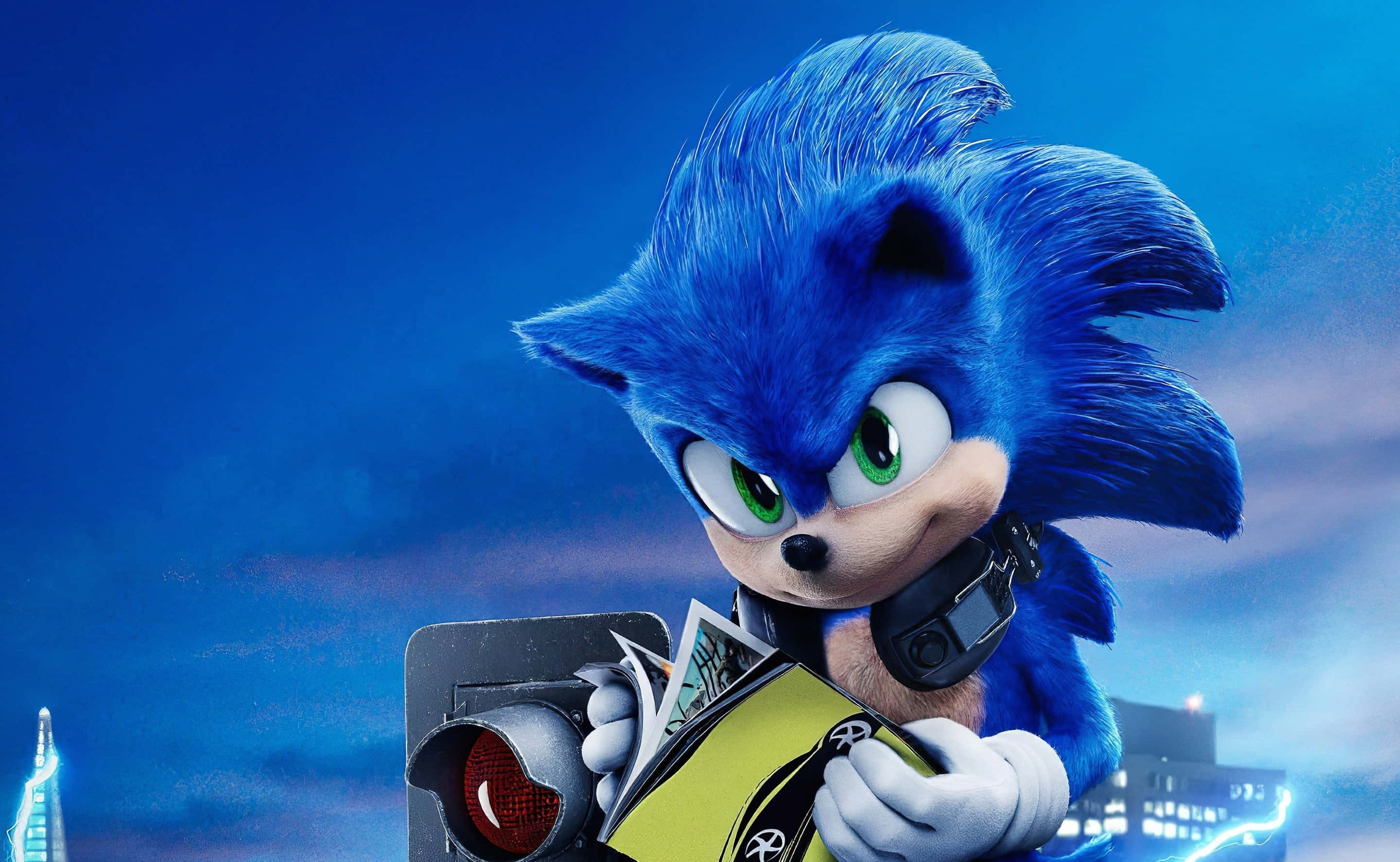 Sonic agtergrond Muurpapier