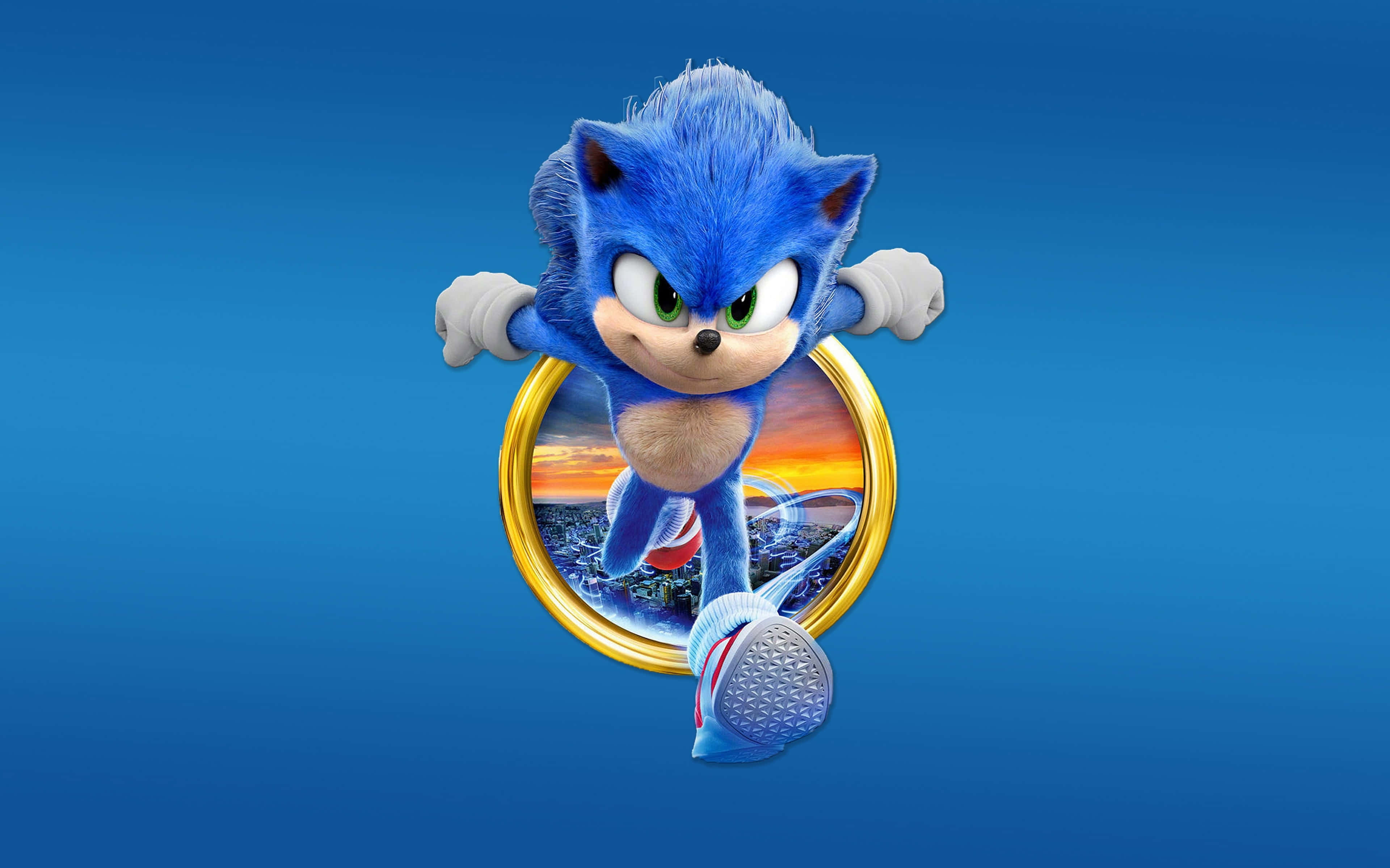 Sonic agtergrond Muurpapier