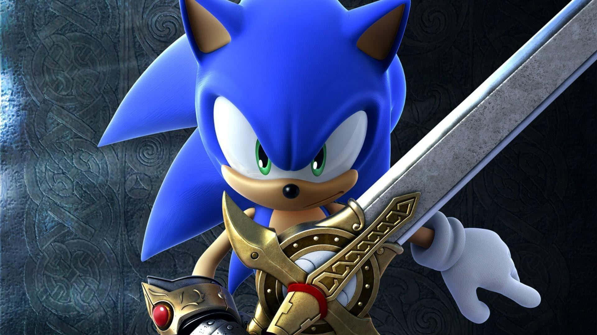 Sonic-agtergrond Muurpapier