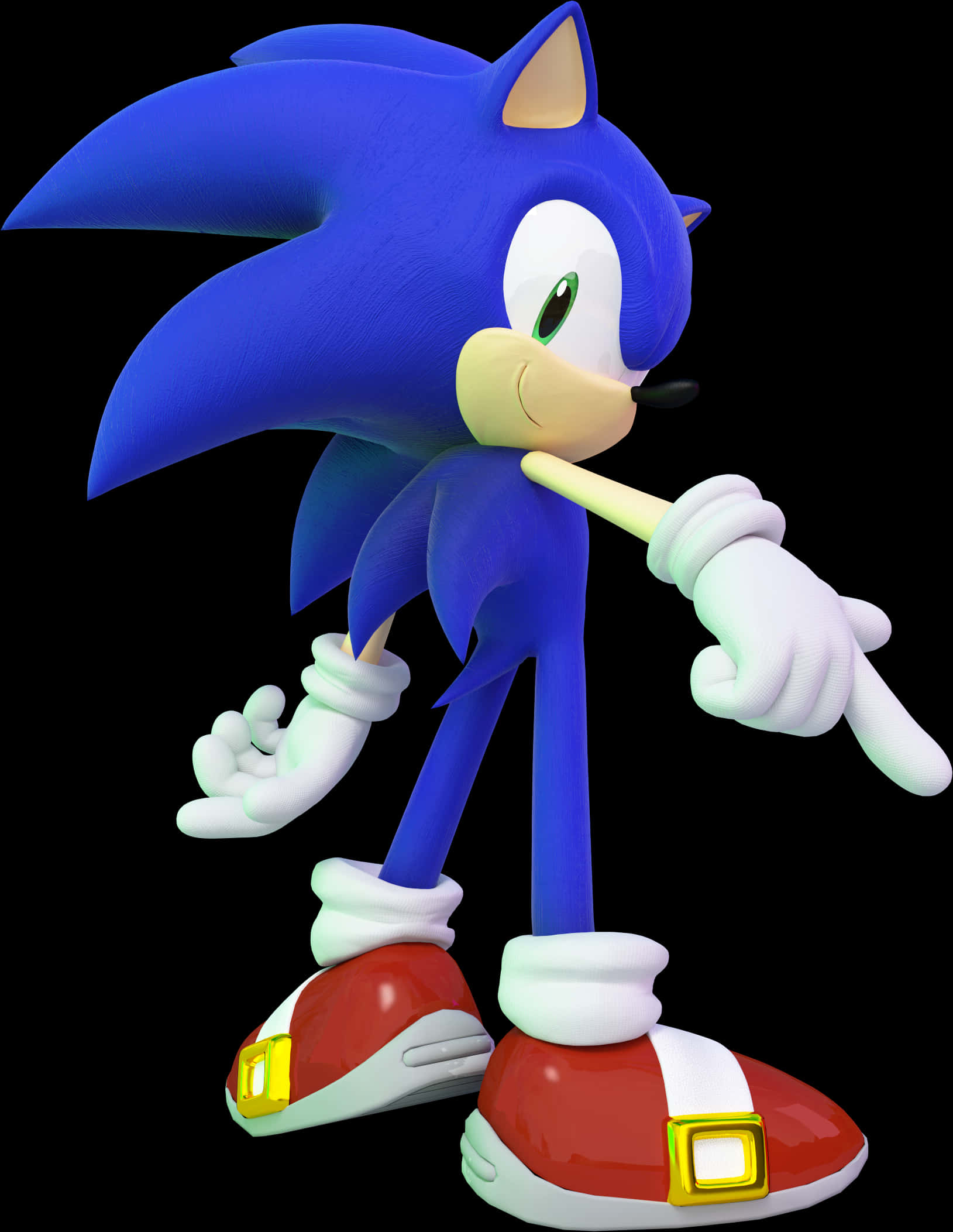 Sonic die Krimpvarkie - Denkende Houding Muurpapier