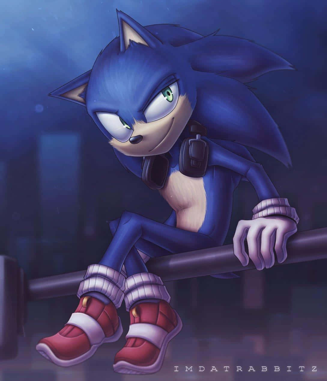 sonic die krimpvarkie deur sonicthehedgehog Muurpapier