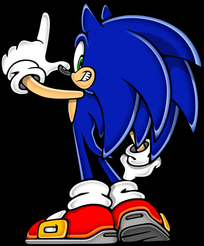 Sonic die Krimpvarkie Wys Opwaarts Muurpapier