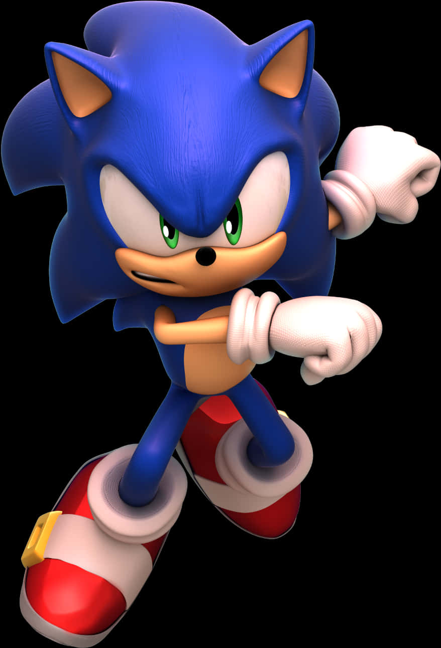 Sonic die Ystervark Klassieke Posisie Muurpapier