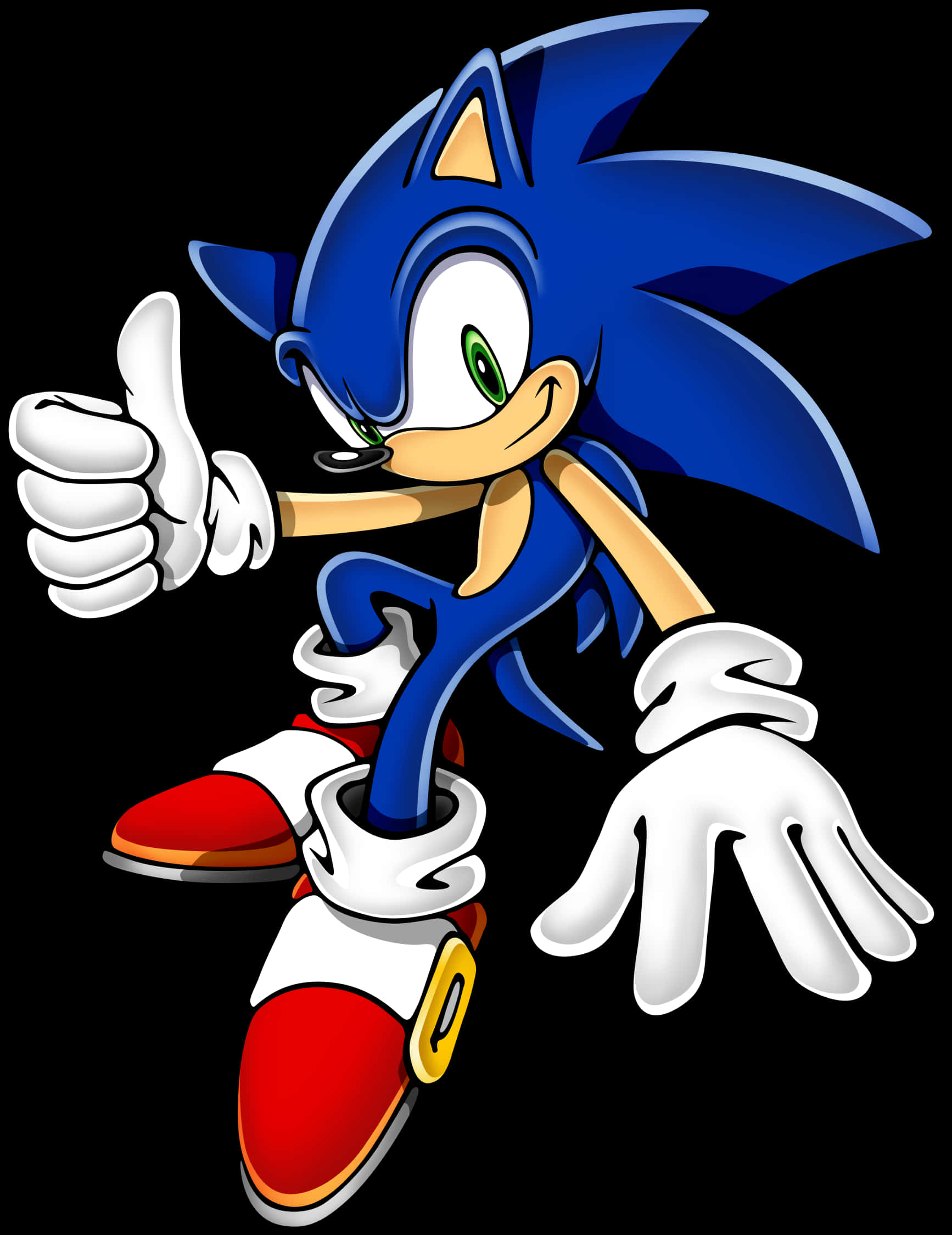 Sonic duim opwaarts posisie Muurpapier